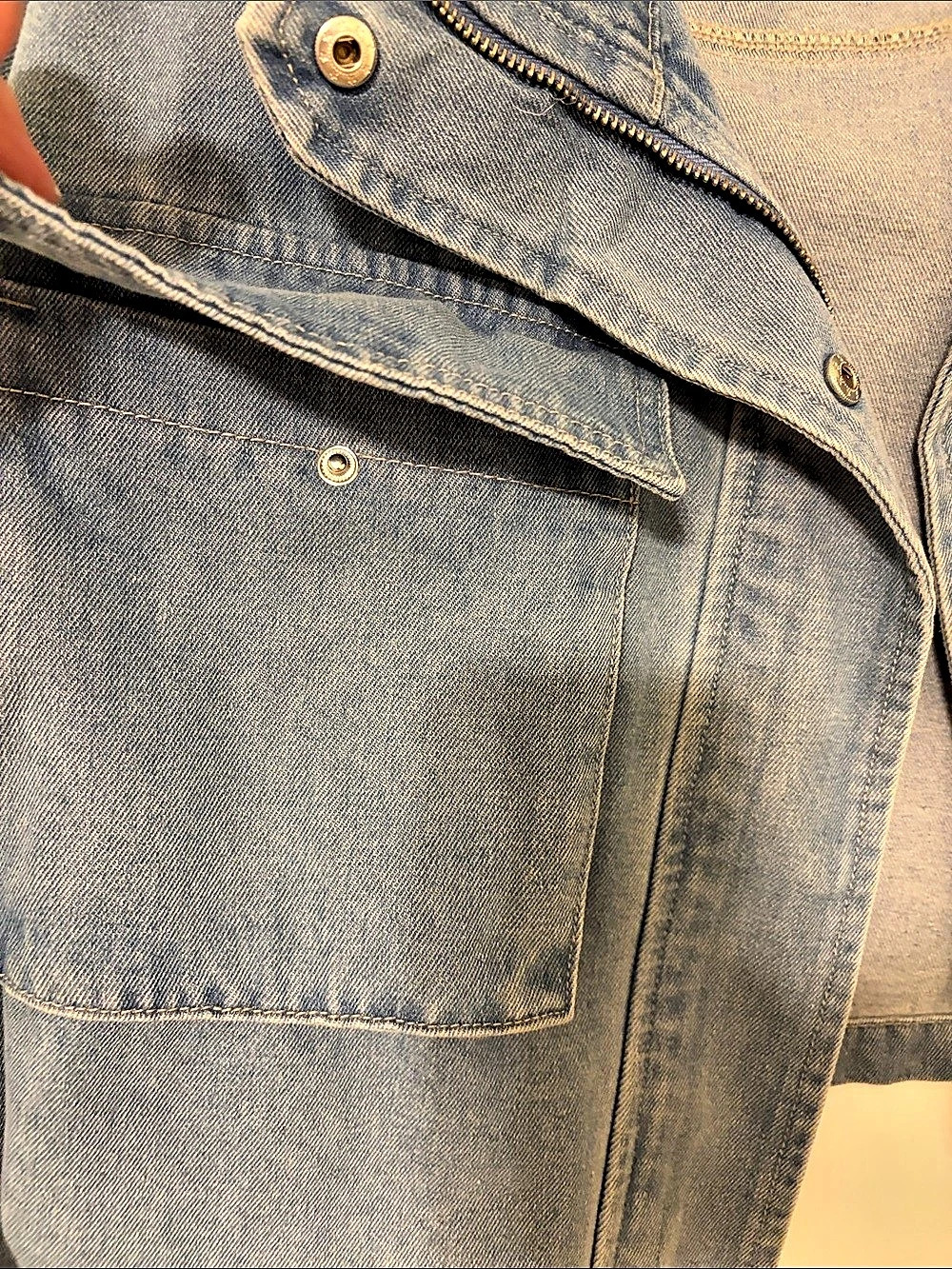 Wishlist Cropped Denim Jacket Blue Medium - Picture 6 of 8
